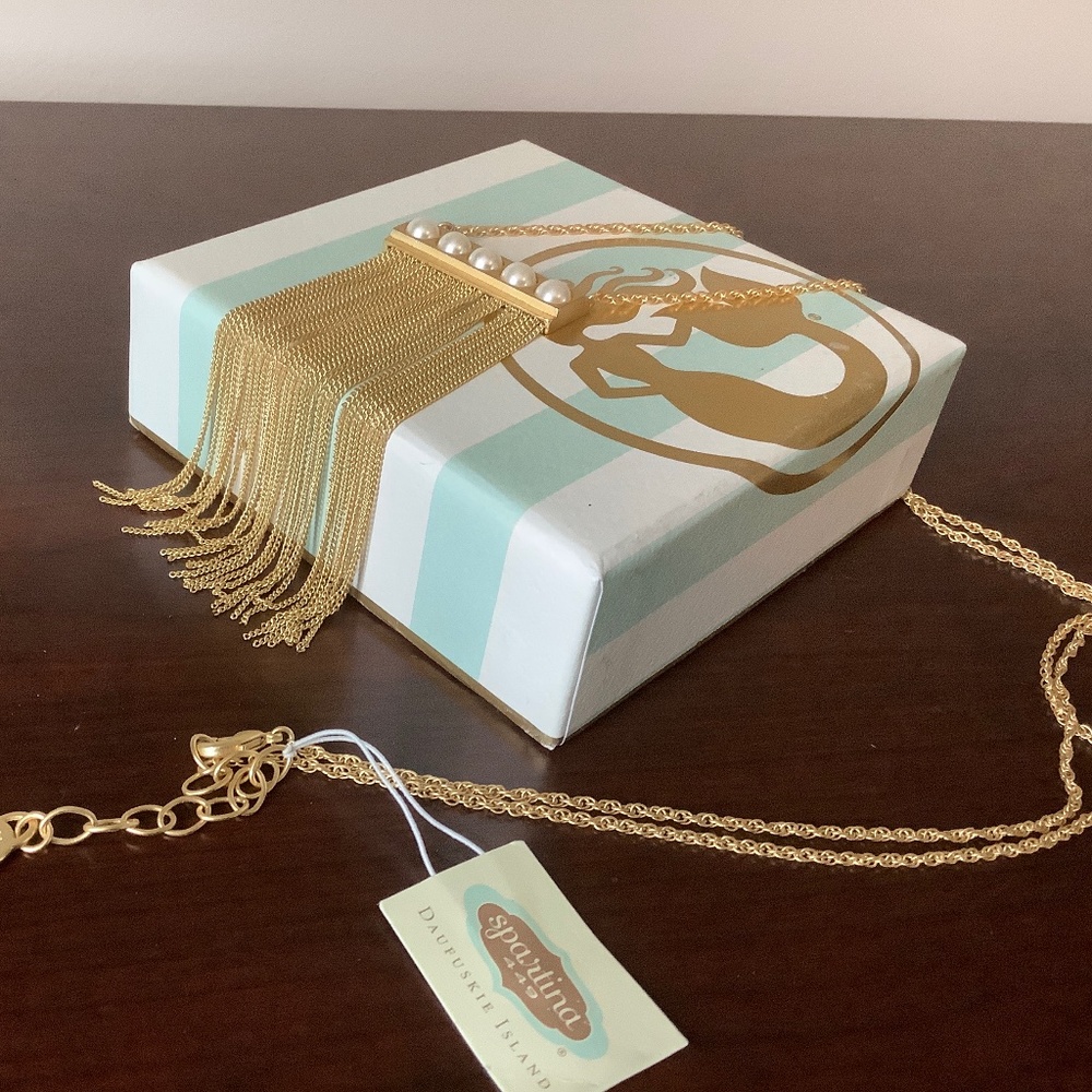 Spartina 449 mod pearl tassel necklace-NWT